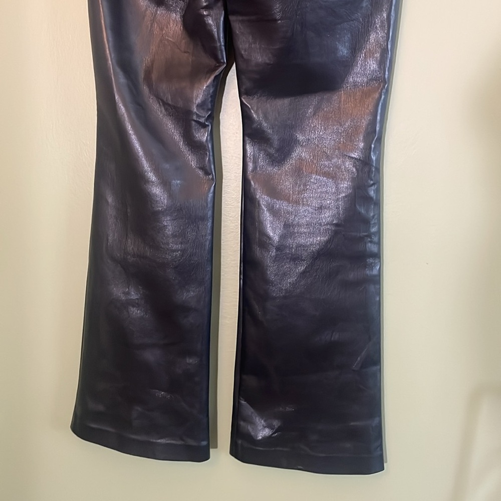 NWOT Wilfred Cabaret Black Flare Vegan Leather Flare Pants Sz 4 - Picture 9 of 9